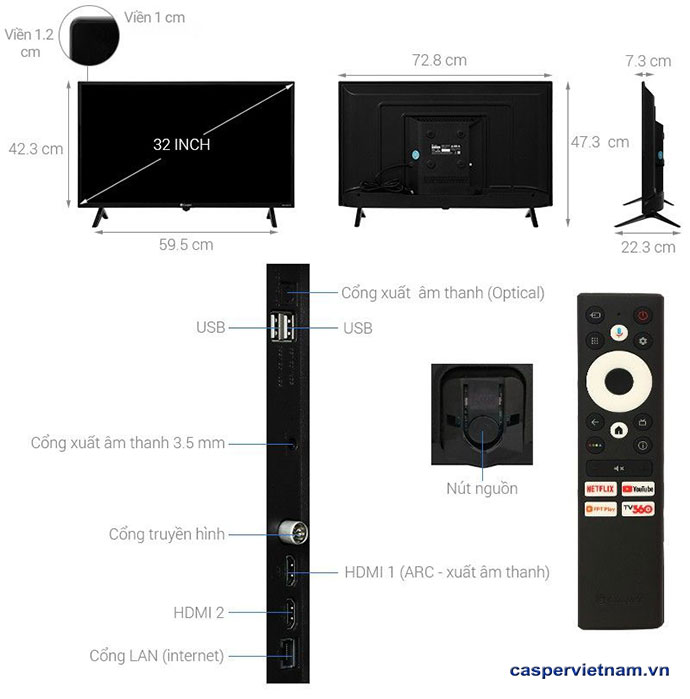 Android Tivi Casper 32 Inch E32hac110 Tskt