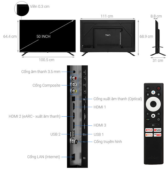 Tskt Tivi Casper 4k 50 Inch D50ugc620